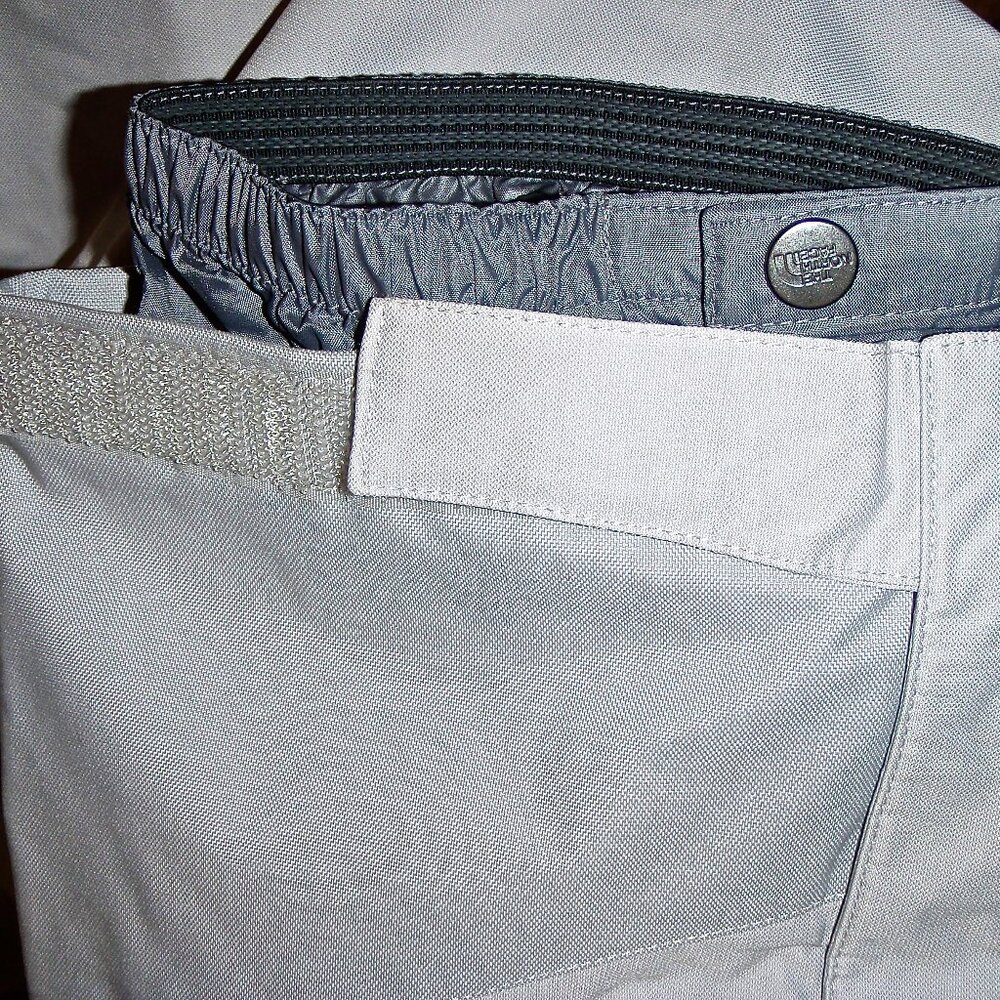 NORTH FACE WOMEN'S HYVENT GREY INSULATED SKI PANTS, DETACHABLE SUSPENDERS SIZE M - Picture 12 of 16